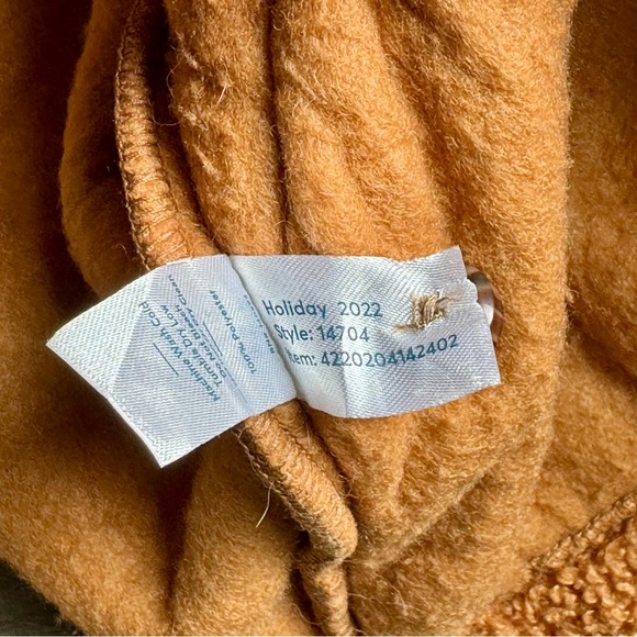 Marine Layer Eden Sherpa Overshirt Jacket Teddy Fleece Button-Up Cashew Brown M - Picture 9 of 16